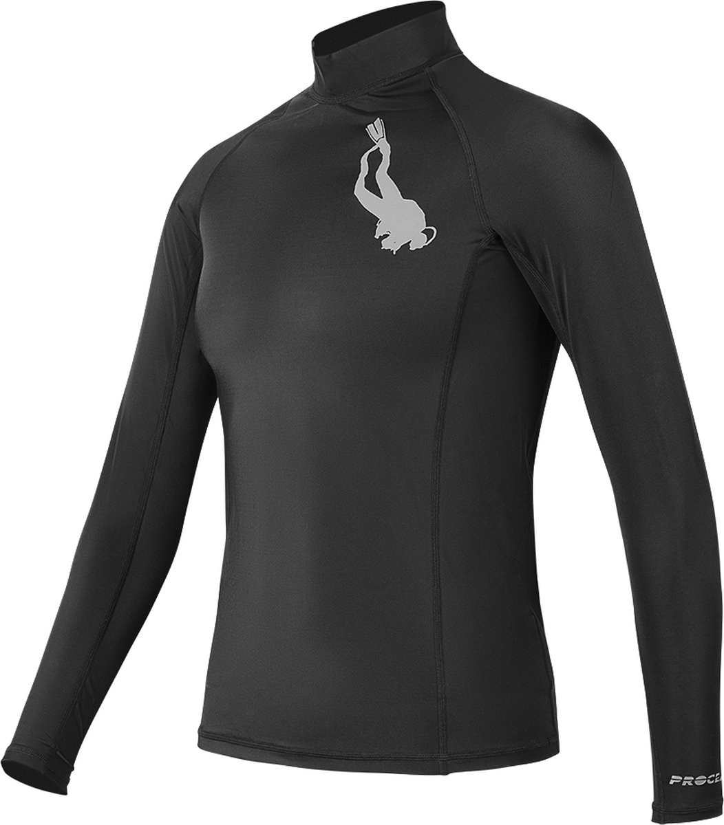 Procean UV-werend lycra longsleeve | Heren | Diver | zwart | Maat S