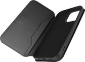 Hoes Geschikt voor Apple iPhone 14 Pro Max Kunstleer Magnetische Tab Kaarthouder Zwart