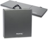 Muntel® Fitnessmat - Sportmat - Premium Kwaliteit - Opvouwbaar - 3 Delig - 180 X 60 X 5.5 cm - Grijs
