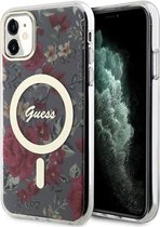 Guess Flower Back Case (MagSafe Compatible) - Apple iPhone 11 (6.1") - Khaki