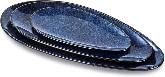 40 cm handbeschilderd keramisch serveerbord, extra grote mediterrane kom uit Tunesië voor pasta