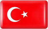Mini vlag sticker - autostickers - autosticker voor auto - 5 stuks - bumpersticker - Turkije