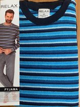 Normann badstof heren pyjama Relax 70133 - Blauw - M/50