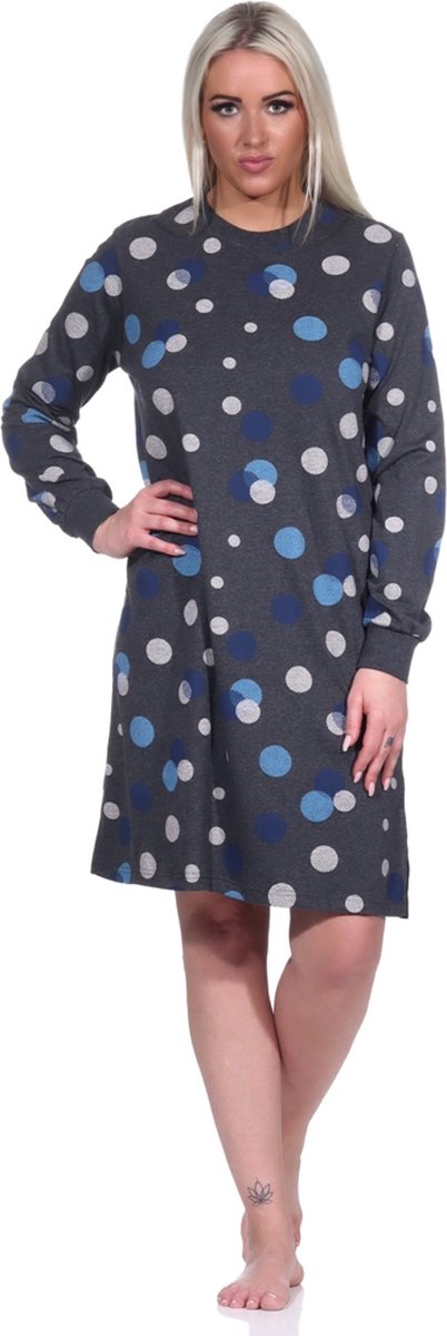 Normann dames nachthemd creative 71293 - Blauw - L 44/46