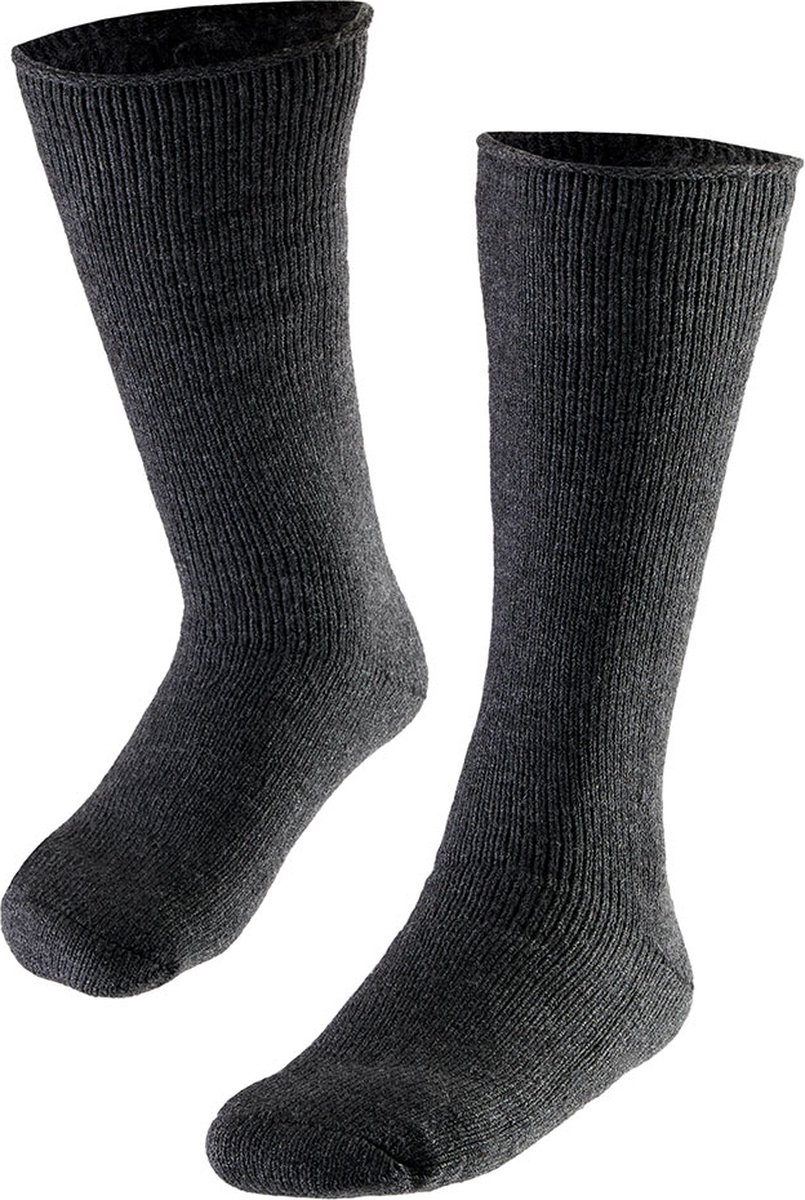 Heatkeeper - Kniekousen thermo heren - 4 x Paar - 41/46 - Antraciet - Thermosokken