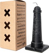 Kaars Amsterdammertje - 15 cm - antraciet