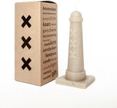 Kaars Amsterdammertje - 15 cm - zand