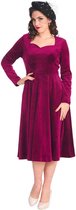 Banned - A Royal Evening Flare jurk - M - Bordeaux rood