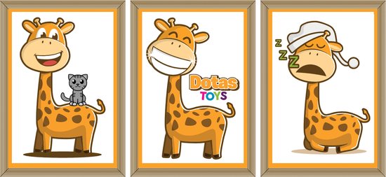 DotasToys kinderkamer Poster Set Babykamer Decoratie Kinderposter A3 Posters - 3 stuks