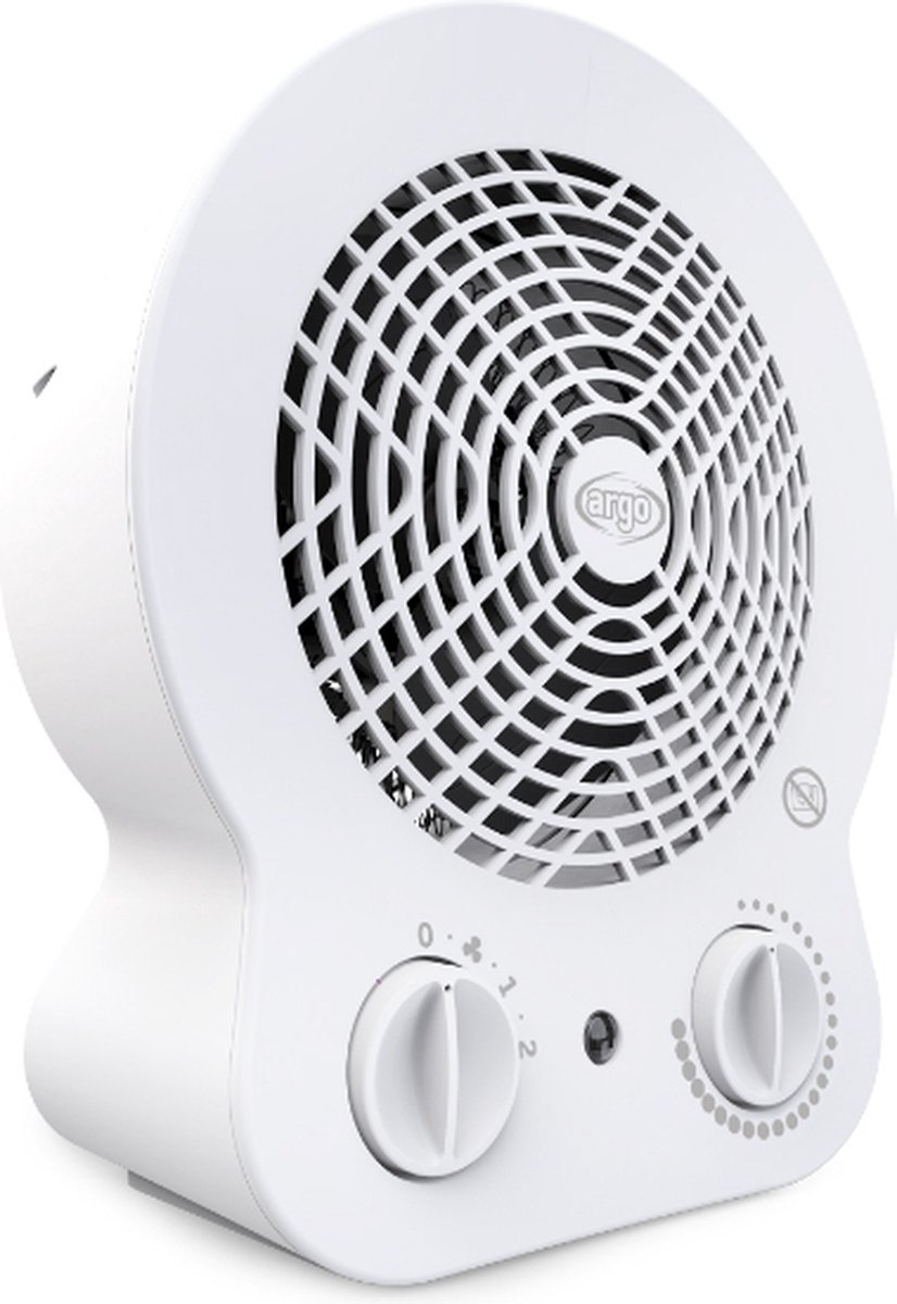 Argoclima Dori ice, Ventilator elektrisch verwarmingstoestel, Binnen, Vloer, Wit, Draaiknop