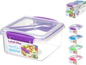 Sistema Lunch Plus, Container, Vierkant, 1,2 l, Transparant, Polypropyleen (PP), Nieuw Zeeland