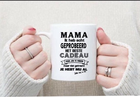 Bedrukte Beker Mama je hebt mij al Mok Oma Cadeau Moeder Geschenk Gepersonaliseerde Mokken Verjaardag Aardewerk Bekers Moederdag Spreuken Spreuk Quote Tekst Handgemaakt