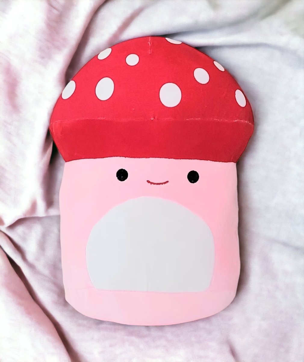 Klikkopers® - Kawaii knuffel - Squish Knuffel - 28 cm tot 32 cm - Paddenstoel - Squishy - Kawaii Kussen - Roze Paddenstoel Knuffel