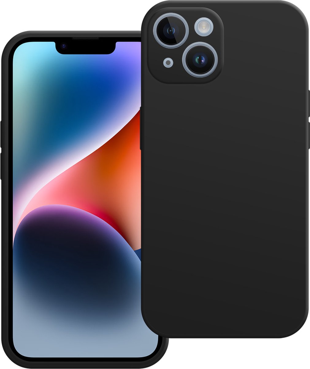 Cazy hoesje geschikt voor iPhone 15 Hoesje - Color Backcover - Zwart