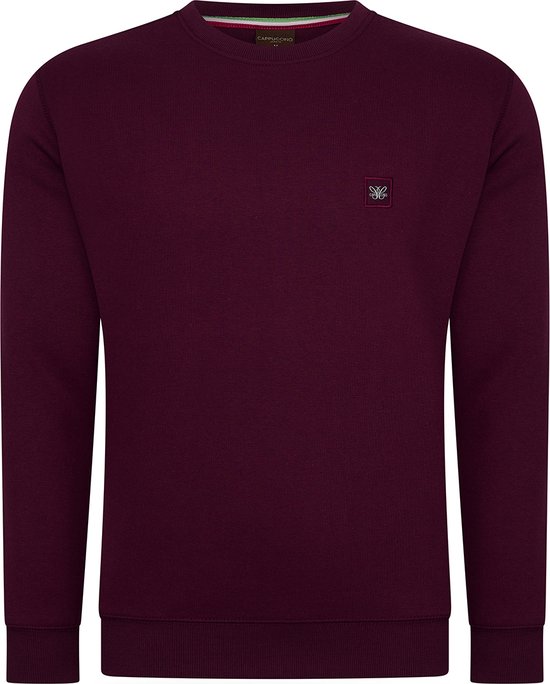 Cappuccino Italia - Heren Sweaters Sweater Burgundy - Rood - Maat S