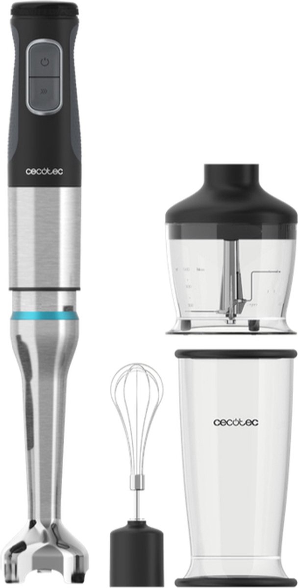 Cecotec 03975 blender Staafmixer 1500 W Zwart, Roestvrijstaal