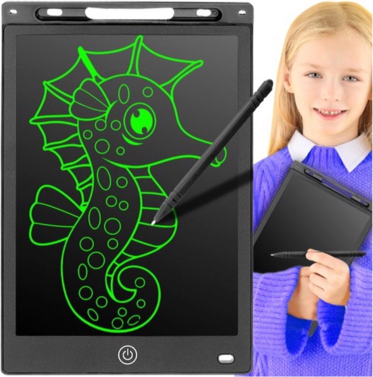 Grafische tablet voor tekenen voor kinderen - 10 Inch Elektronische LCD TekenTablet - Schrijftablet voor kinderen - Zwart