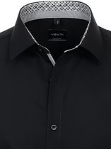 Zwart Overhemd Heren Strijkvrij Modern Fit Venti - XL