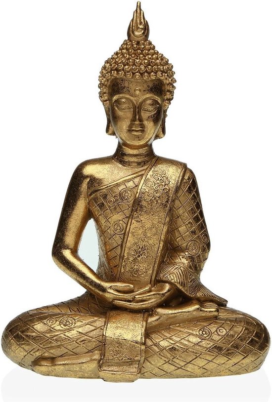 Decoratieve figuren Versa Gouden Boeddha 12 x 29 x 21 cm Hars