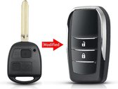 Autosleutel 2 Knoppen klapsleutel ombouwset geschikt voor Toyota sleutel/ Ombouwset autosleutel / Toyota autosleutel / Toyota sleutelbehuizing.