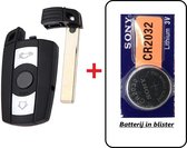 Autoleutel 3 knoppen + Batterij CR2032 geschikt voor Bmw sleutel / Bmw autosleutel / Bmw sleutelbehuizing.
