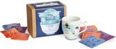 Coffret cadeau Tea Around The World - 1 tasse incluse - 25 sachets de thé pyramidaux - 5 types de thé