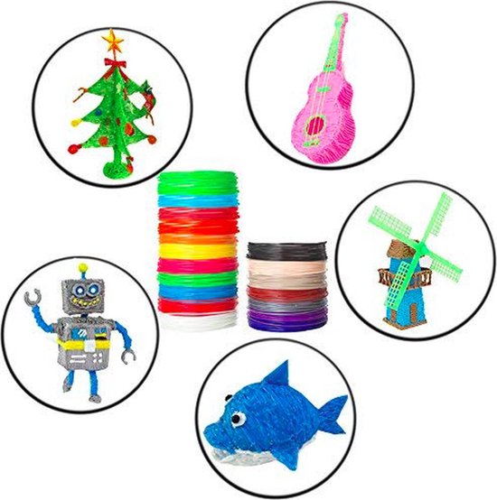 Filament PLA - Recharges de stylo 3D - Recharges de différentes couleurs - Recharge de 15 mètres