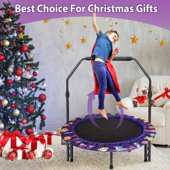 Mini trampoline Diamètre 92 cm Trampoline pour enfants avec rebondeur  élastique