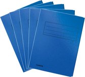 5x dossiermappen 24 x 35 cm blauw