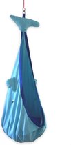 Hanggrot voor kinderen"Willo der Wal" (getest op schadelijke stoffen en GS-gecertificeerd, van 100% katoen, houdt tot 80 kg, met accessoires) blauw