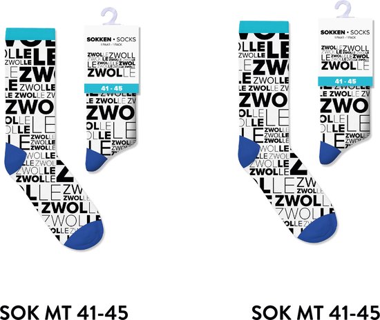 Zwolle sokken heren en dames - multipack 2 paar - cadeau voor man en vrouw