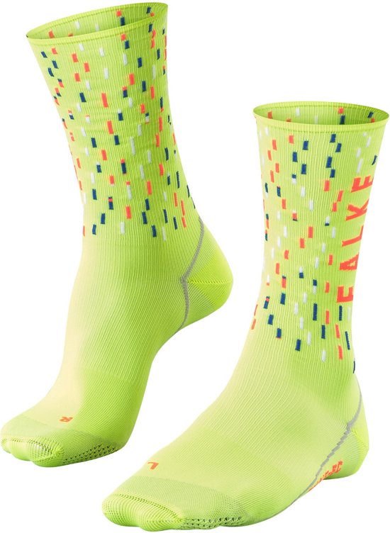 FALKE BC Impulse unisex sokken - neon geel (lightning) - Maat: 46-48