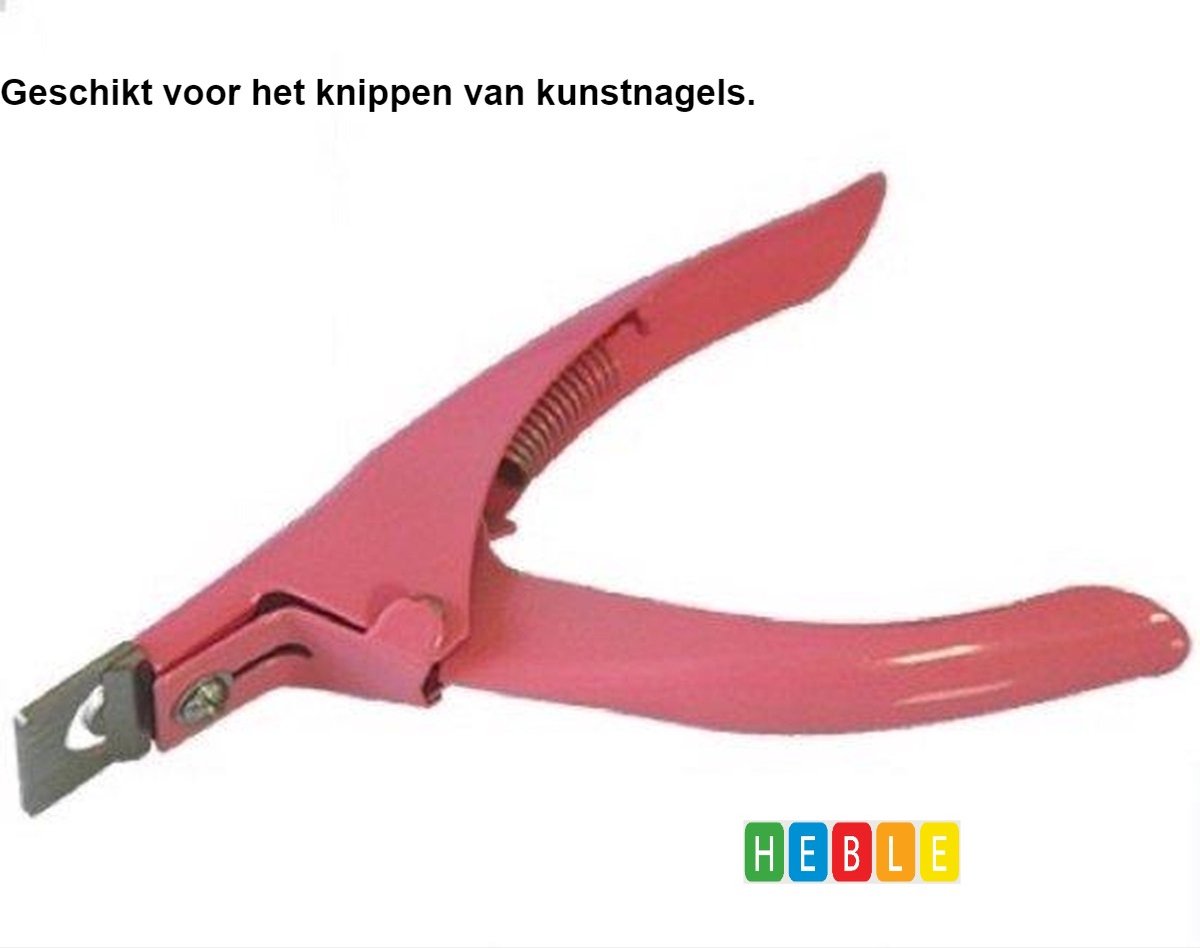 Goedkoopste RVS-Nagelknipper voor Kunst- en Nepnagels - Roze - van Heble®