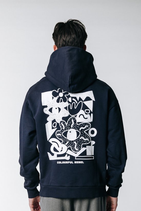 Colourful Rebel Abstract Relaxed Clean Hoodie L bol