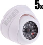 Dummy beveiligingscamera – Dummy camera – Nep camera - Nep Security Cam met rood knipperend led indicator HiCHiCO® 5STUKS