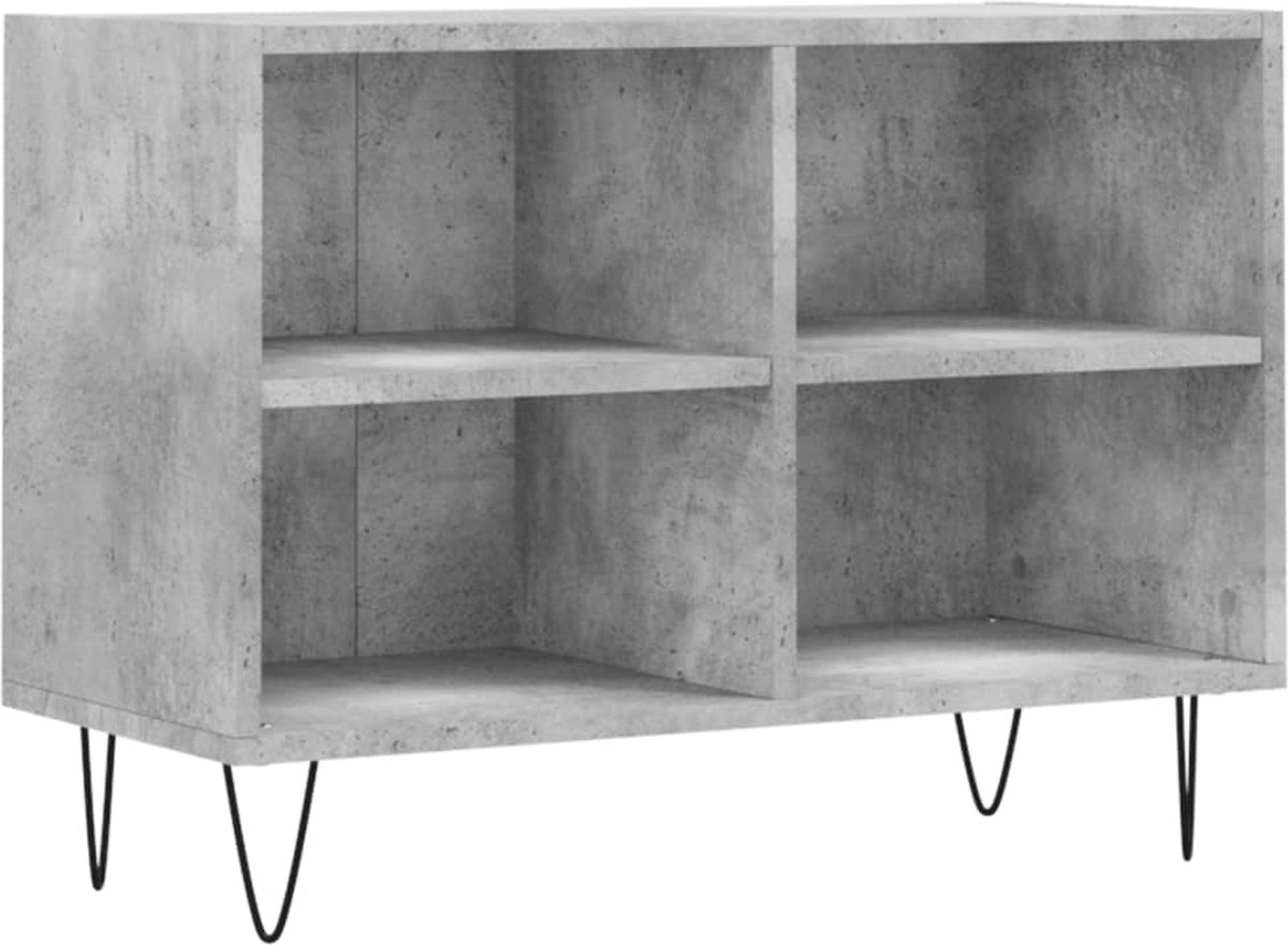 vidaXL - Tv-meubel - 69,5x30x50 - cm - bewerkt - hout - betongrijs