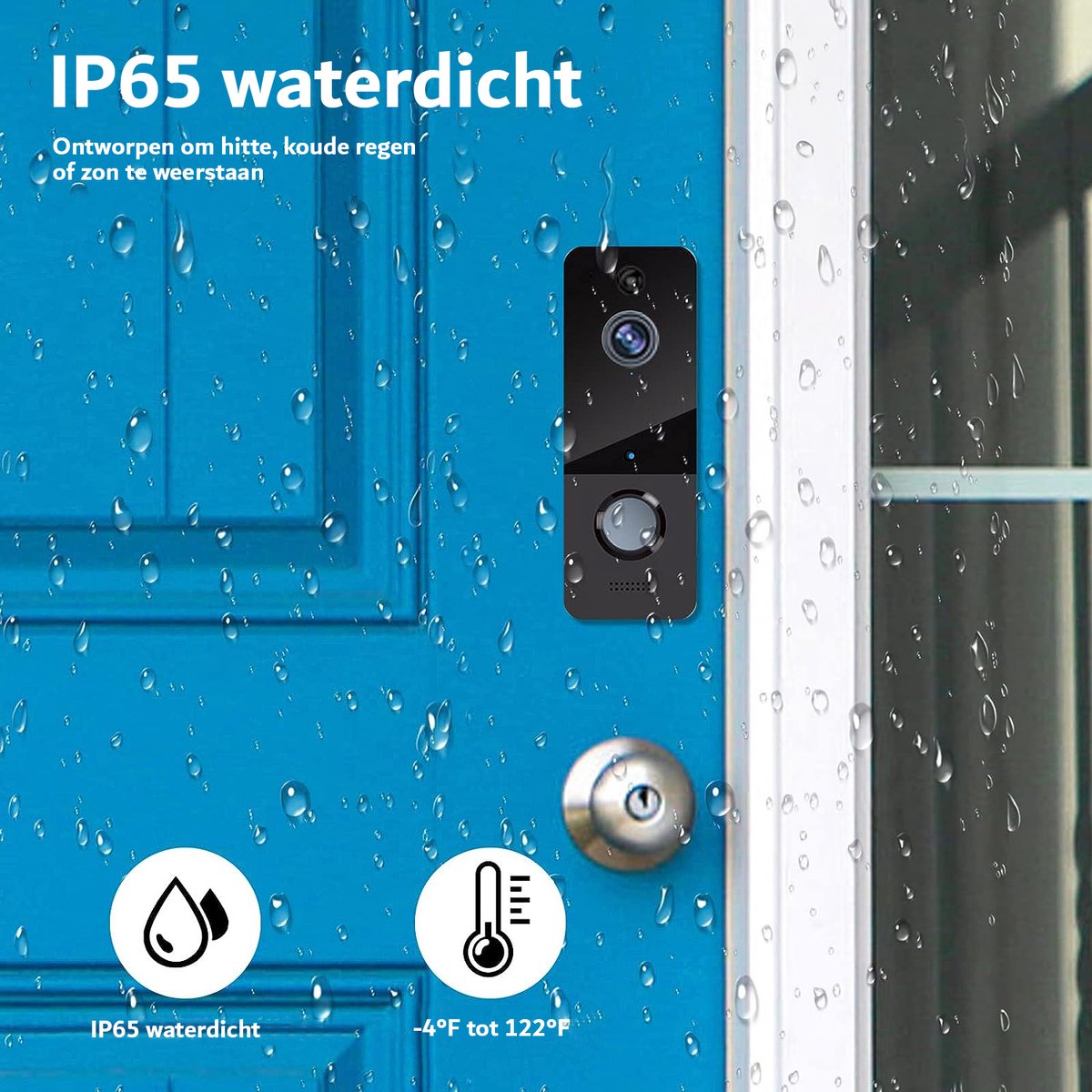 Deurbel Draadloos 1080P HD Videodeurbel met Camera