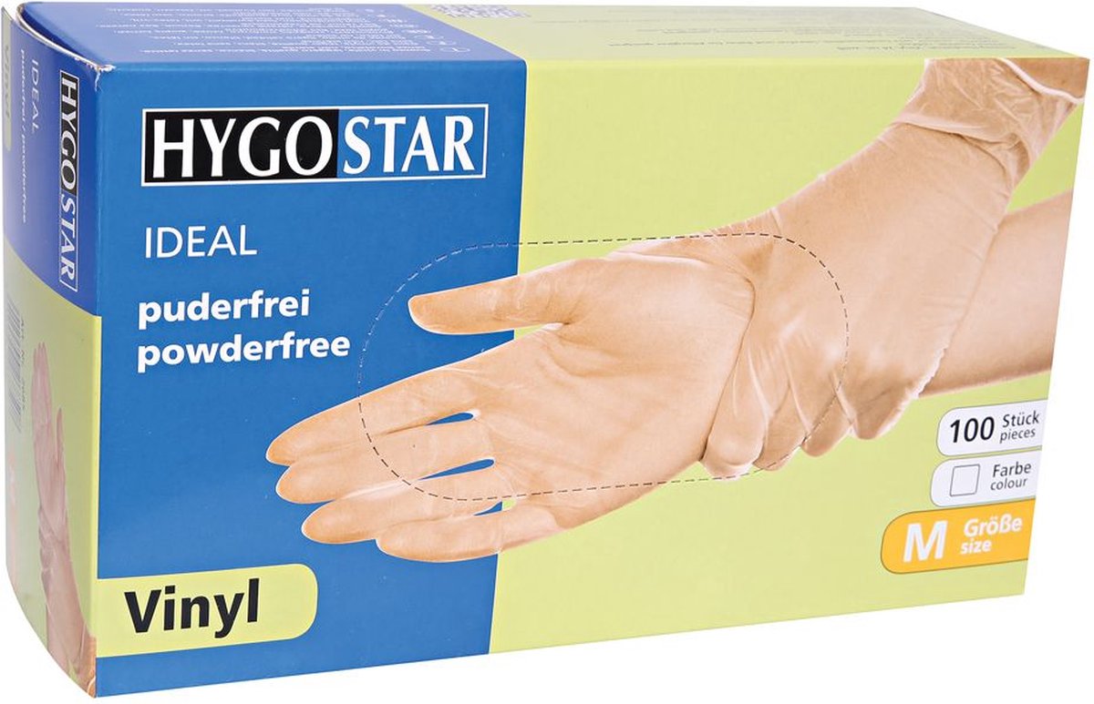 Goedkoopste Hygostar handschoenen wegwerp vinyl maat XL - 100 stuks - poedervrij en zware kwaliteit