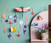 Insecten - wanddecoratie - vlinder - libelle