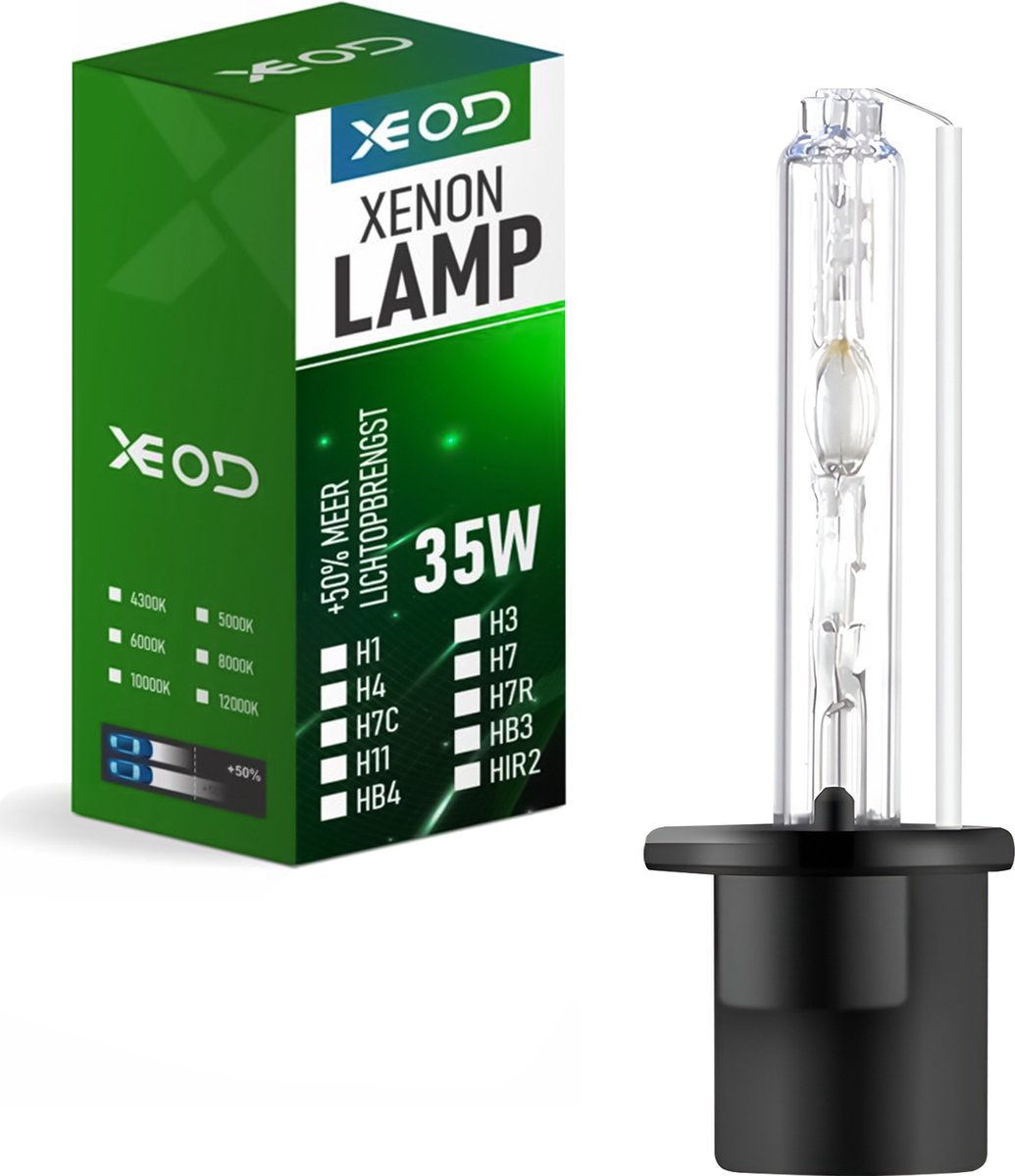 XEOD Xenon Vervangingslamp - H1 Xenon lampen – Auto Verlichting Lamp – Dimlicht en Grootlicht - 1 stuks – 35W – 12V