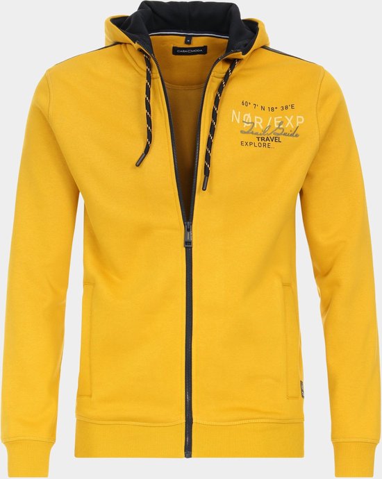 CASA MODA comfort fit vest extra lange mouw - geel - Maat:
