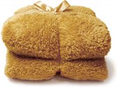 Unique Living Plaid Teddy - Polyester - Honey - 150x200 cm (BxH) - Fleece - Wasbaar - Woonexpress