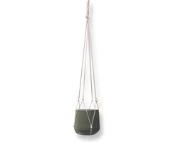 Plantenhanger Zonder Kwast - Kies Kleur en Lengte - Gebroken Wit - 80 cm lang - Katoenkoord - Geschikt voor Pot met Diameter t/m 20 cm - Handgemaakt in ons Macramé Atelier - Prijs per Stuk - Let op: Exclusief Pot - Inclusief Verzendkosten
