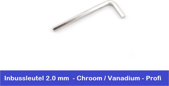 INBUSSLEUTEL 2.0 MM - CHROOM VANADIUM - STIFTSLEUTEL - DUITSE KWALITEIT - ATHLET