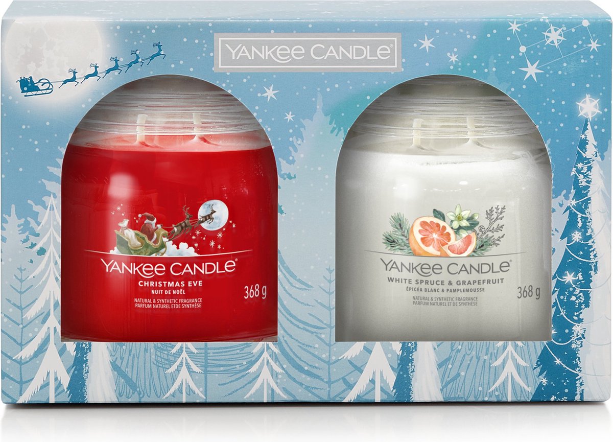 Yankee Candle The Bright Lights 2 Medium Signature Jar Gift Set Blauw