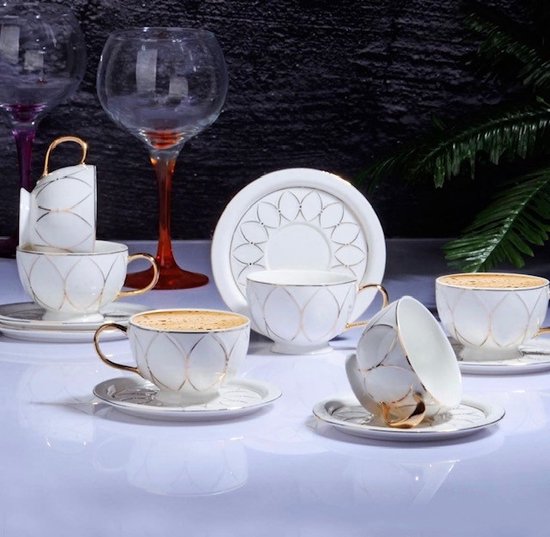 Tasses à expresso / à café turc 6 personnes, 12 pièces