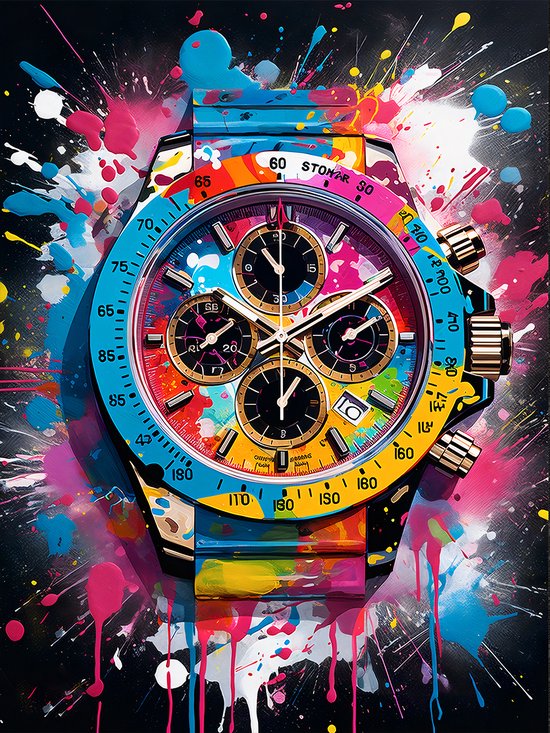 Rolex graffiti Poster - Poster van Horloge - Graffiti Art - Geschikt om in  te lijsten... | bol