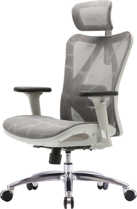 Casaria Ergonomische Bureaustoel Met Armleuningen - 160kg Belastbaar, Schommelfunctie, Wit