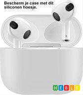 Heble® - "Flexibel & Zacht Siliconen Hoesje geschikt voor Apple AirPods 3 - Wit"
