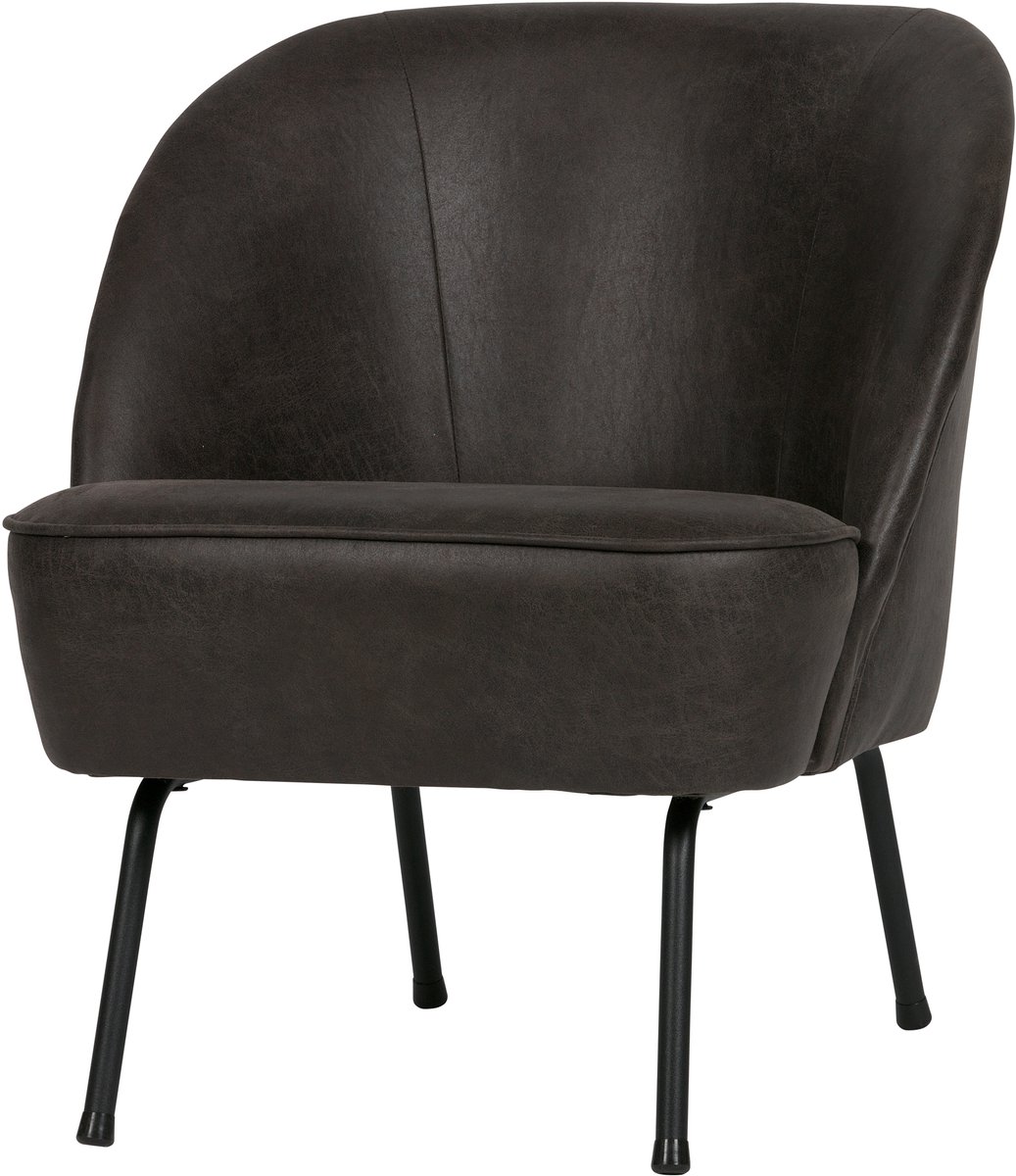 WOOOD Vogue Fauteuil - Leer - Zwart - 69x57x70
